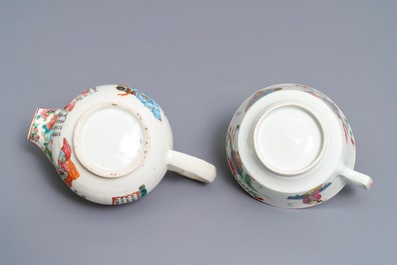 Four Chinese famille rose 'Wu Shuang Pu' wares, 19th C.