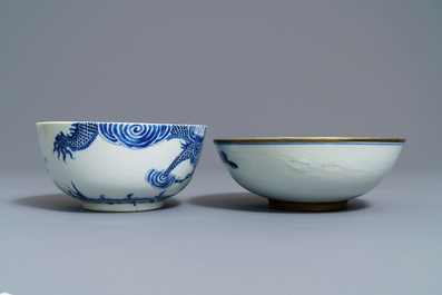 A varied collection of Chinese 'Bleu de Hue' Vietnamese market wares, 19th C.