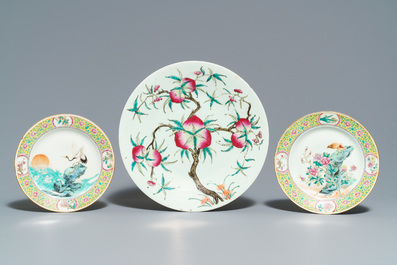 Ten Chinese famille rose plates and dishes, 19/20th C.