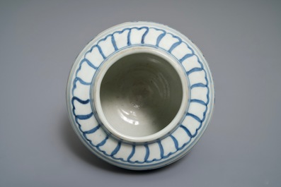 A Chinese blue and white jar, Hongzhi