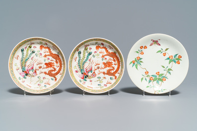 Ten Chinese famille rose plates and dishes, 19/20th C.