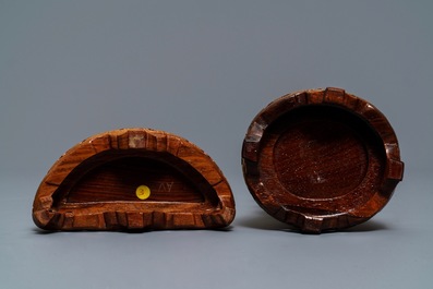 Two Chinese carved ivory groups, ca. 1940