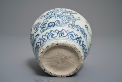 A Chinese blue and white jar, Hongzhi