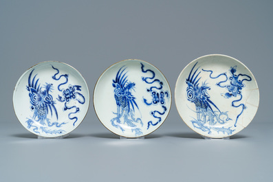 A varied collection of Chinese 'Bleu de Hue' Vietnamese market wares, 19th C.