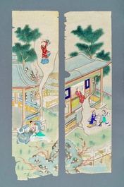 A set of 24 Chinese rice paper paintings, 19/20th C.