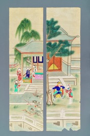 A set of 24 Chinese rice paper paintings, 19/20th C.