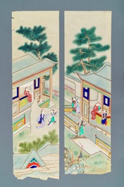 A set of 24 Chinese rice paper paintings, 19/20th C.