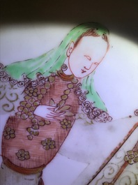 A Chinese verte-imari 'Governor Duff' dish, Yongzheng