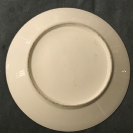 Six gilt porcelain plates, various origins, 18/19th C.