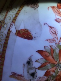 A Chinese verte-imari 'Governor Duff' dish, Yongzheng