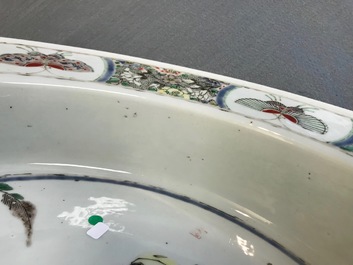 A Chinese famille verte basin, Kangxi mark and of the period