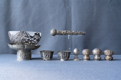A varied collection of Chinese silver, 19/20th C.
