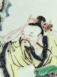 A Chinese famille verte basin, Kangxi mark and of the period