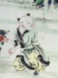 A Chinese famille verte basin, Kangxi mark and of the period