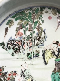 A Chinese famille verte basin, Kangxi mark and of the period