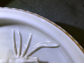 Un porte-encens en porcelaine blanc de Chine de Dehua, Kangxi
