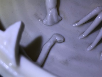 Un porte-encens en porcelaine blanc de Chine de Dehua, Kangxi