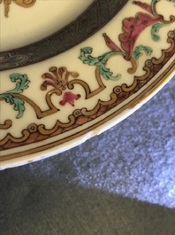 A fine Chinese Belgian market armorial plate of Bistrate impaling Proli, Qianlong, ca. 1736