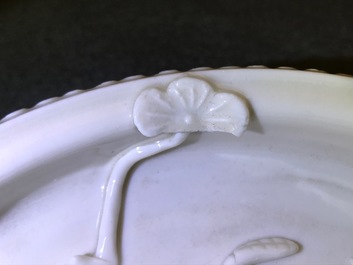 Un porte-encens en porcelaine blanc de Chine de Dehua, Kangxi