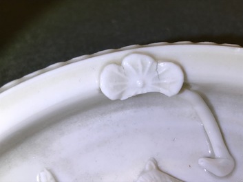 Un porte-encens en porcelaine blanc de Chine de Dehua, Kangxi