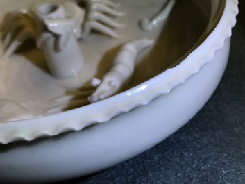 Un porte-encens en porcelaine blanc de Chine de Dehua, Kangxi