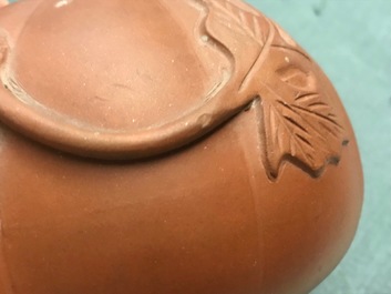 Six Chinese Yixing stoneware teapots and covers, 19th C.