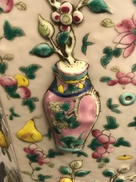 Two fine Chinese famille rose vases, 19th C.