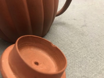 Six Chinese Yixing stoneware teapots and covers, 19th C.