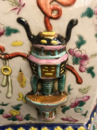 Two fine Chinese famille rose vases, 19th C.