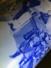 Een grote Chinese blauwwitte penselenbeker, bitong, Transitie periode