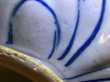 An Italian maiolica crespina with a blacksmith, workshop of Andrea Negroponte, Casteldurante, 2nd half 16th C.
