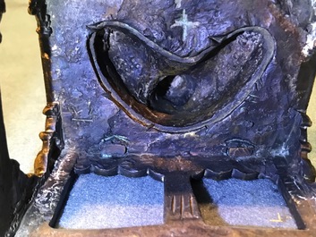 Une figure d'Amitayus en bronze dor&eacute;, Sino-Tibet, Qianlong