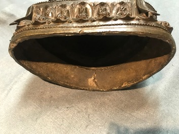 A Chinese Ming-style bronze model of Buddha, Qianlong