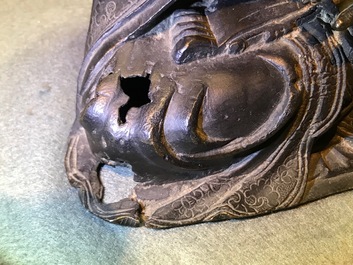 Un mod&egrave;le de Guanyin en bronze, Chine, Ming