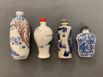 Seize tabati&egrave;res en porcelaine de Chine, 19/20&egrave;me
