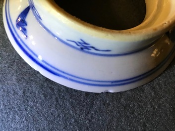 Six Chinese blue and white 'Bleu de Hue' covered bowls for the Vietnamese market, 19th C.