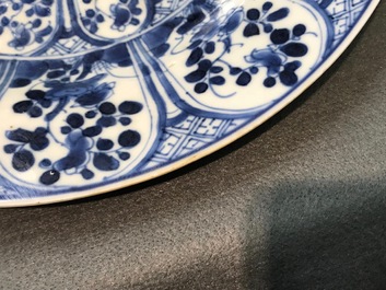 A fine collection of Chinese blue and white and famille rose porcelain wares, Kangxi/Qianlong