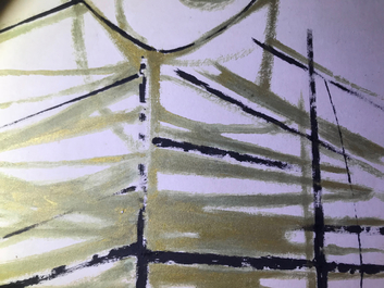 Se Ok Suh (Seok Suh) (Cor&eacute;e, 1929-): Sans titre, encre et couleurs sur papier