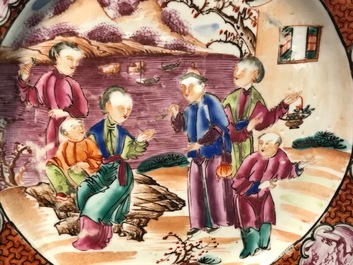 A fine collection of Chinese blue and white and famille rose porcelain wares, Kangxi/Qianlong