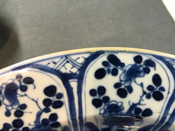 A fine collection of Chinese blue and white and famille rose porcelain wares, Kangxi/Qianlong