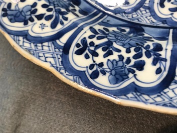 A fine collection of Chinese blue and white and famille rose porcelain wares, Kangxi/Qianlong