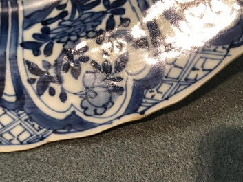 A fine collection of Chinese blue and white and famille rose porcelain wares, Kangxi/Qianlong