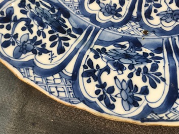 A fine collection of Chinese blue and white and famille rose porcelain wares, Kangxi/Qianlong