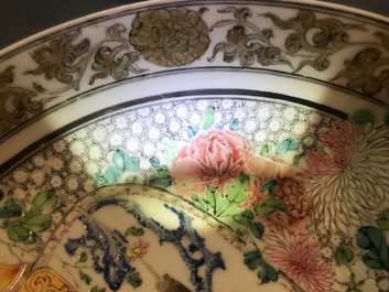 A fine Chinese famille rose 'rooster' eggshell cup and saucer, Yongzheng