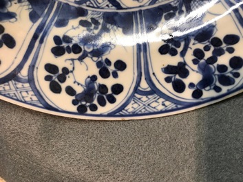 A fine collection of Chinese blue and white and famille rose porcelain wares, Kangxi/Qianlong
