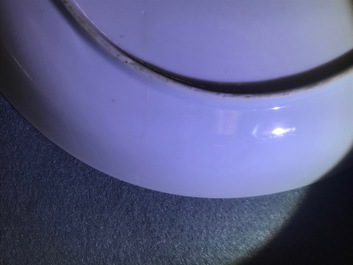 A fine Chinese famille rose 'rooster' eggshell cup and saucer, Yongzheng