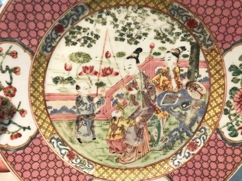 A fine collection of Chinese blue and white and famille rose porcelain wares, Kangxi/Qianlong