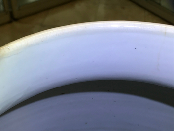 A large Chinese blue and white vase and cover, Kangxi