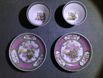 Une collection vari&eacute;e en porcelaine de Chine famille rose et grisaille, Yongzheng/Qianlong
