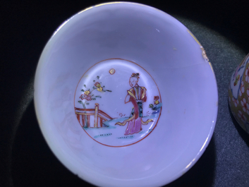 Une collection vari&eacute;e en porcelaine de Chine famille rose et grisaille, Yongzheng/Qianlong